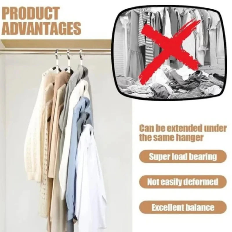 Space-Saving Clothes Hanger Clips