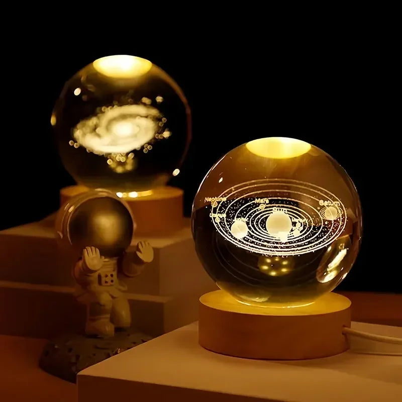 Illuminated 3D Crystal Ball