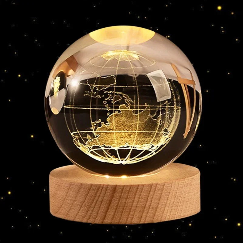 Illuminated 3D Crystal Ball