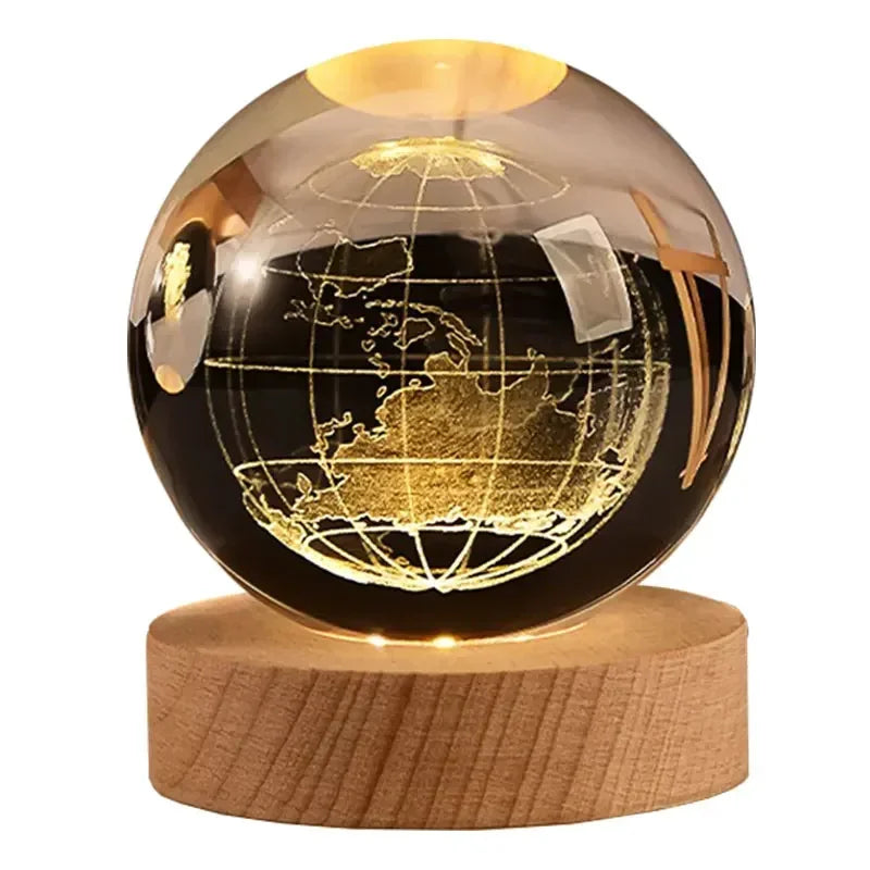 Illuminated 3D Crystal Ball