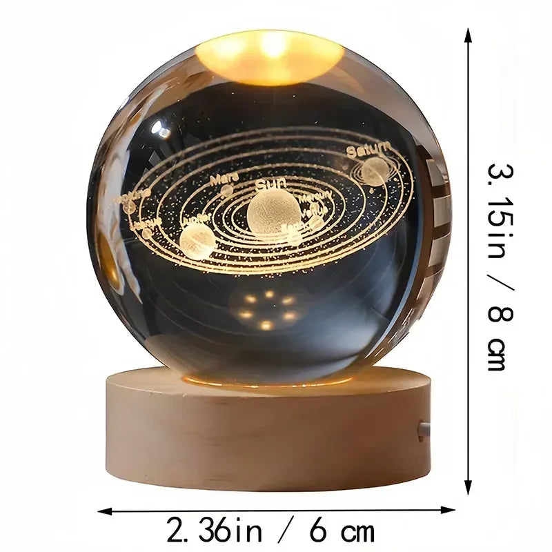 Illuminated 3D Crystal Ball