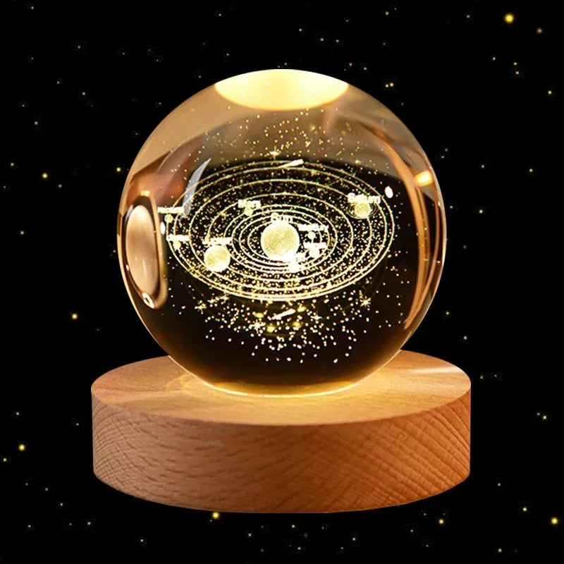 Illuminated 3D Crystal Ball